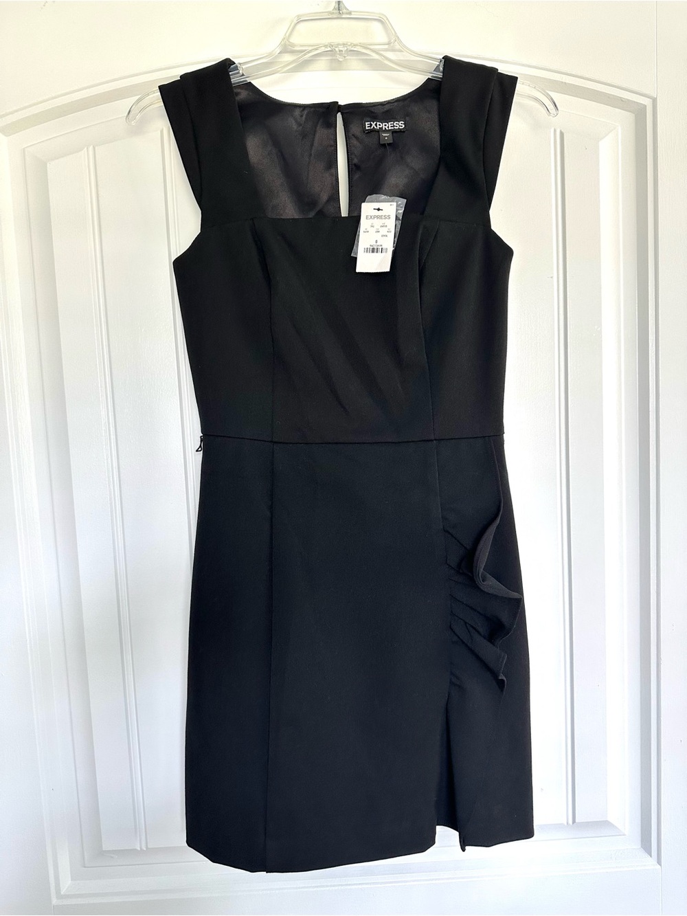 Express Black Sleeveless Square Neck Formal Cocktail Party Mini Dress